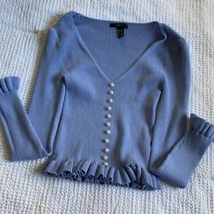 blue long sleeve shirt